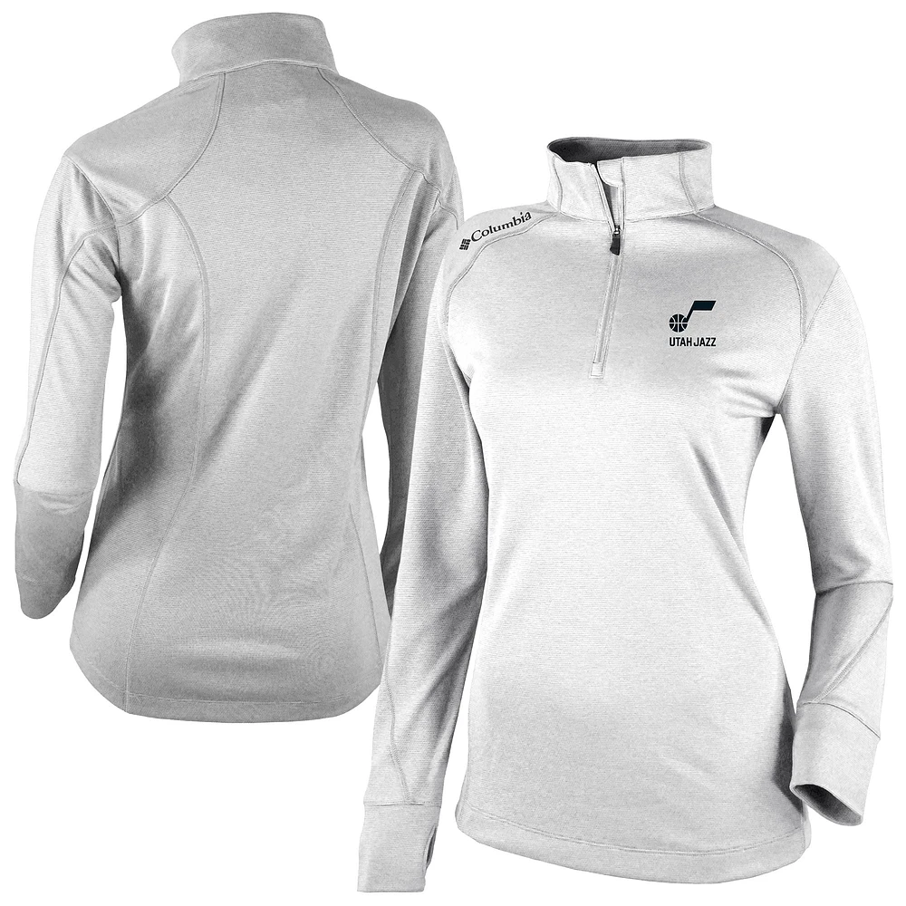 Women's Columbia Utah Jazz Omni-Wick Shotgun Quarter-Zip 2.0 Pullover