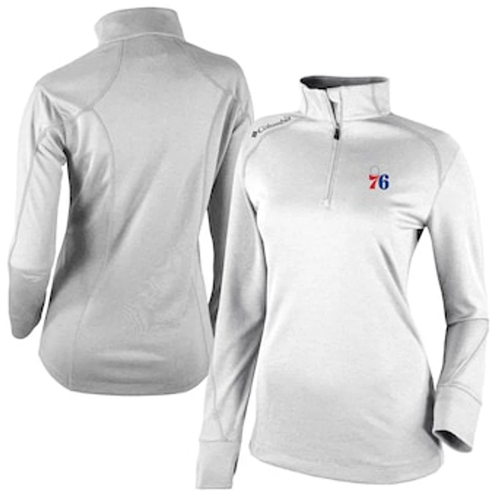 Women's Columbia Philadelphia 76ers Omni-Wick Shotgun Quarter-Zip 2.0 Pullover