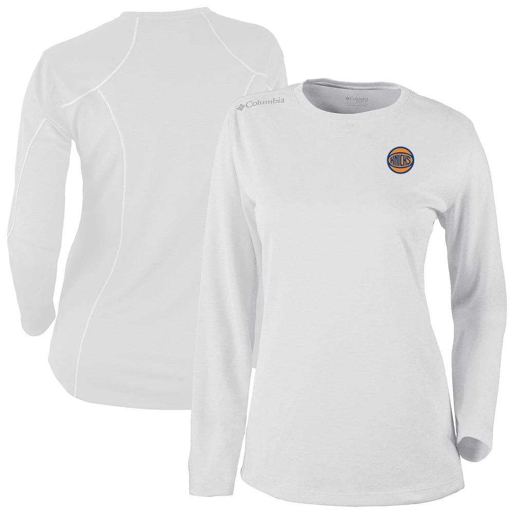 Men's Columbia New York Knicks Omni-Wick Shotgun Long Sleeve Top