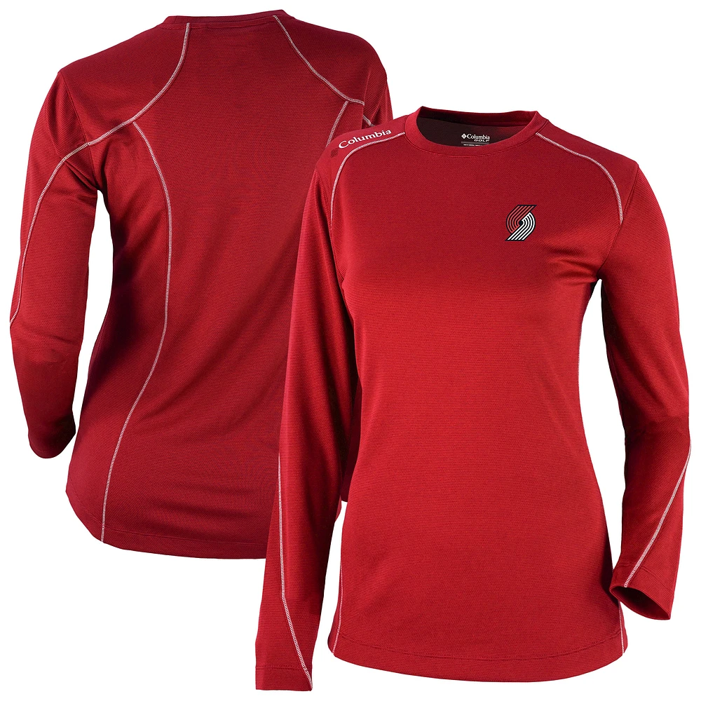 Men's Columbia Portland Trail Blazers Omni-Wick Shotgun Long Sleeve Top