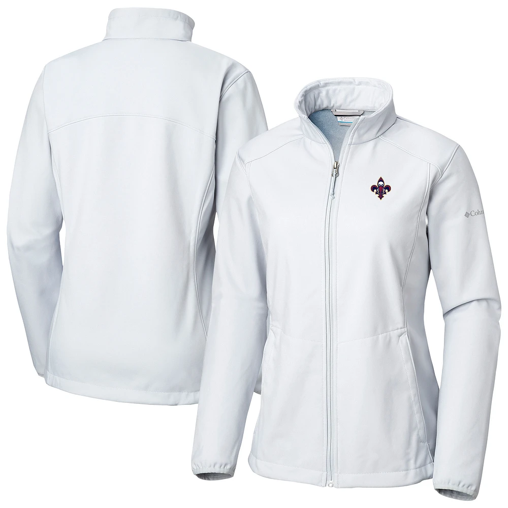 Women's Columbia White New Orleans Pelicans Kruser Ridge II Full-Zip Jacket