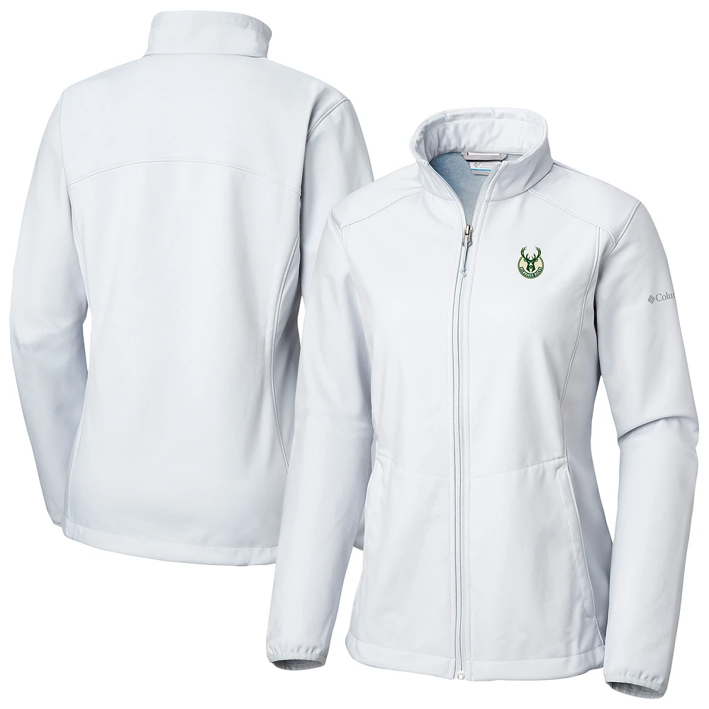 Women's Columbia White Milwaukee Bucks Kruser Ridge II Full-Zip Jacket