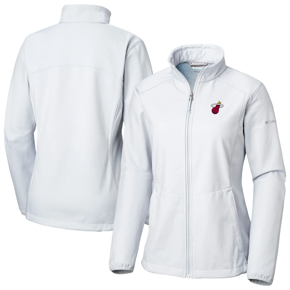 Women's Columbia White Miami Heat Kruser Ridge II Full-Zip Jacket