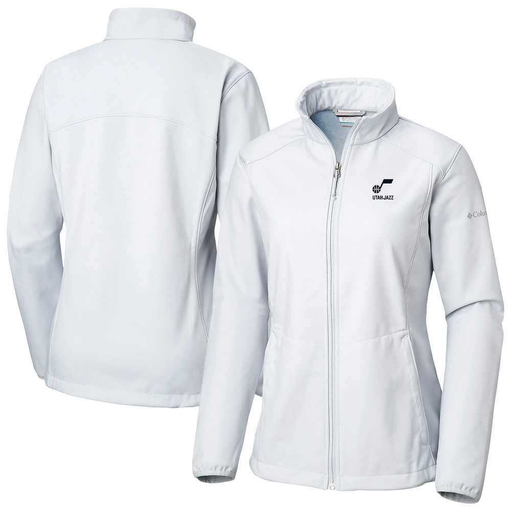 Women's Columbia White Utah Jazz Kruser Ridge II Full-Zip Jacket