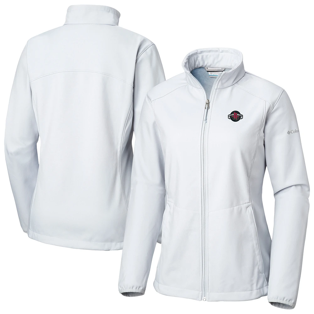 Women's Columbia White Houston Rockets Kruser Ridge II Full-Zip Jacket