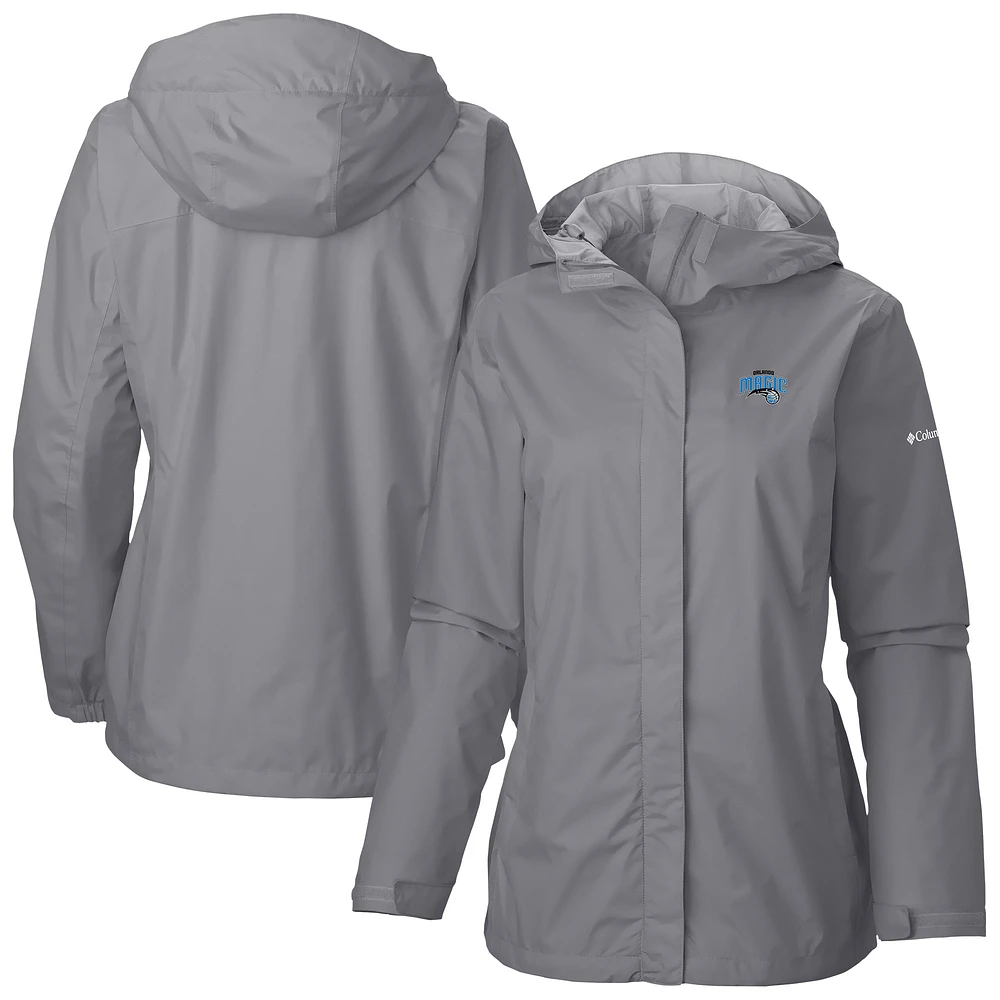 Women's Columbia Gray Orlando Magic Arcadia Full-Zip Rain Jacket