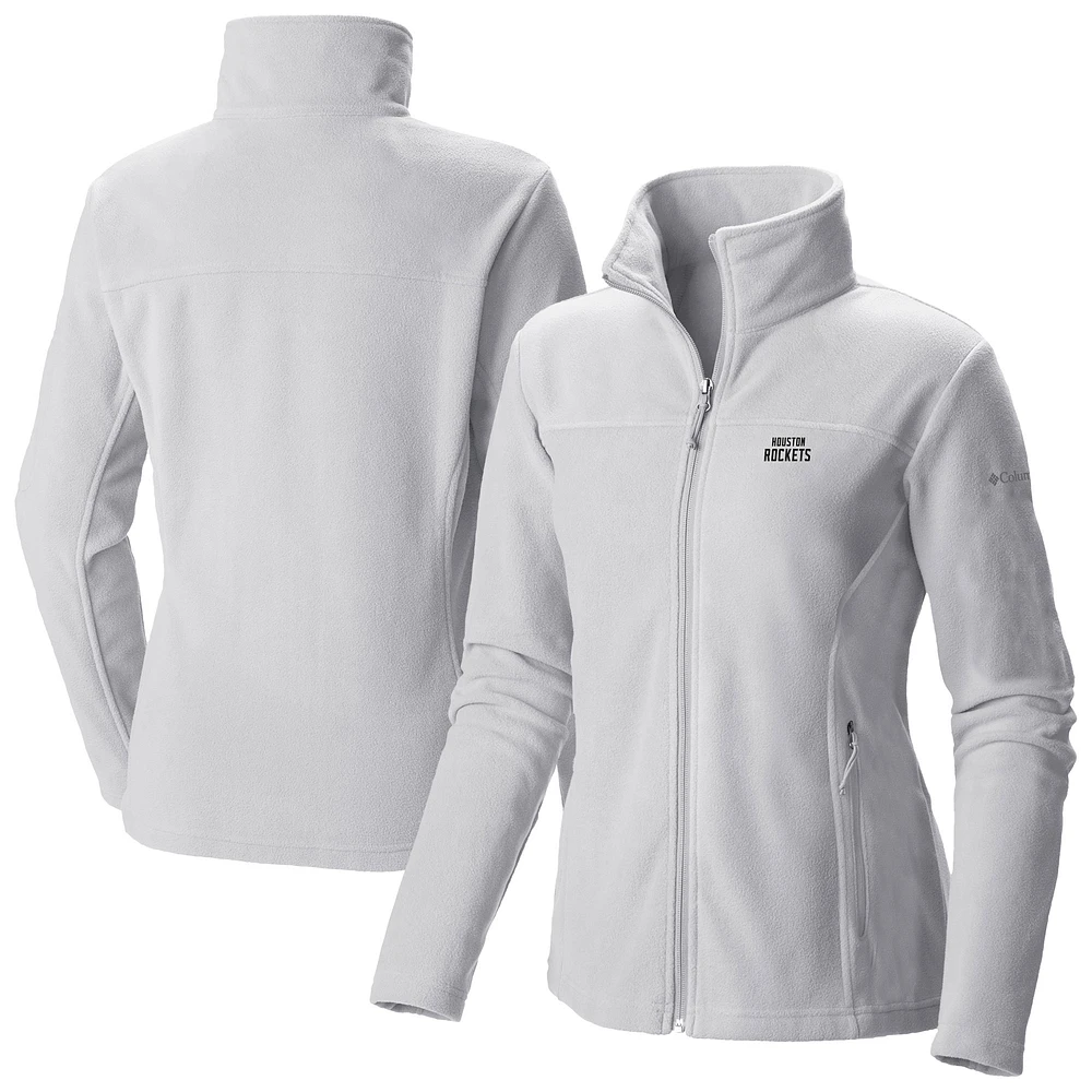 Women's Columbia White Houston Rockets Give & Go II Fleece Full-Zip Jacket