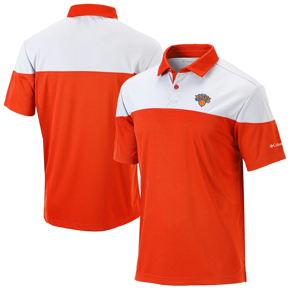 Men's Columbia Orange New York Knicks Omni-Wick Best Ball Polo