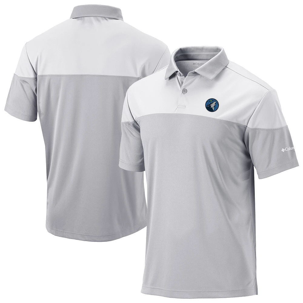 Men's Columbia Gray Minnesota Timberwolves Omni-Wick Best Ball Polo