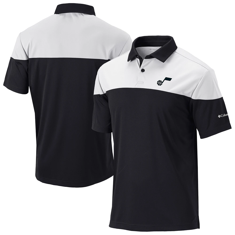 Men's Columbia Black Utah Jazz Omni-Wick Best Ball Polo