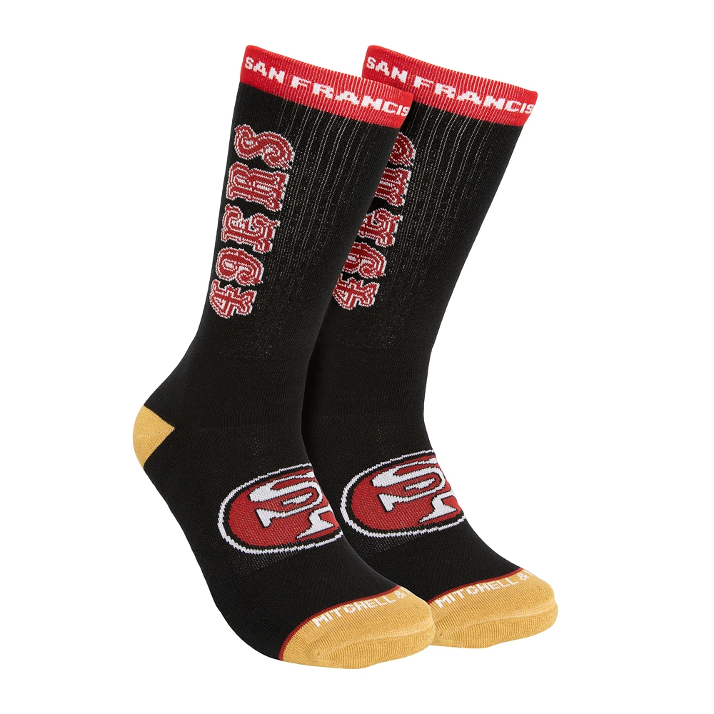 Men's Mitchell & Ness Black San Francisco 49ers Kick Off Crew Socks