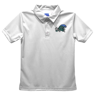 Toddler Vive La Fete White Tulane Green Wave Solid Polo