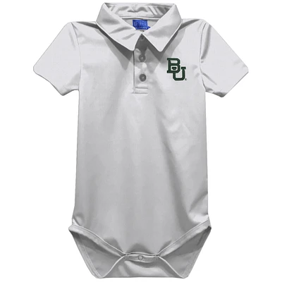 Infant Vive La Fete White Baylor Bears Polo Bodysuit