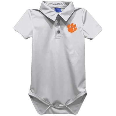 Infant Vive La Fete White Clemson Tigers Polo Bodysuit