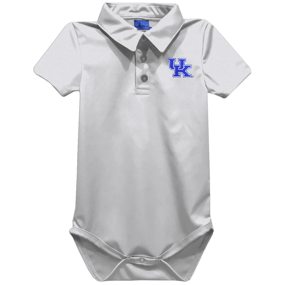 Infant Vive La Fete White Kentucky Wildcats Polo Bodysuit