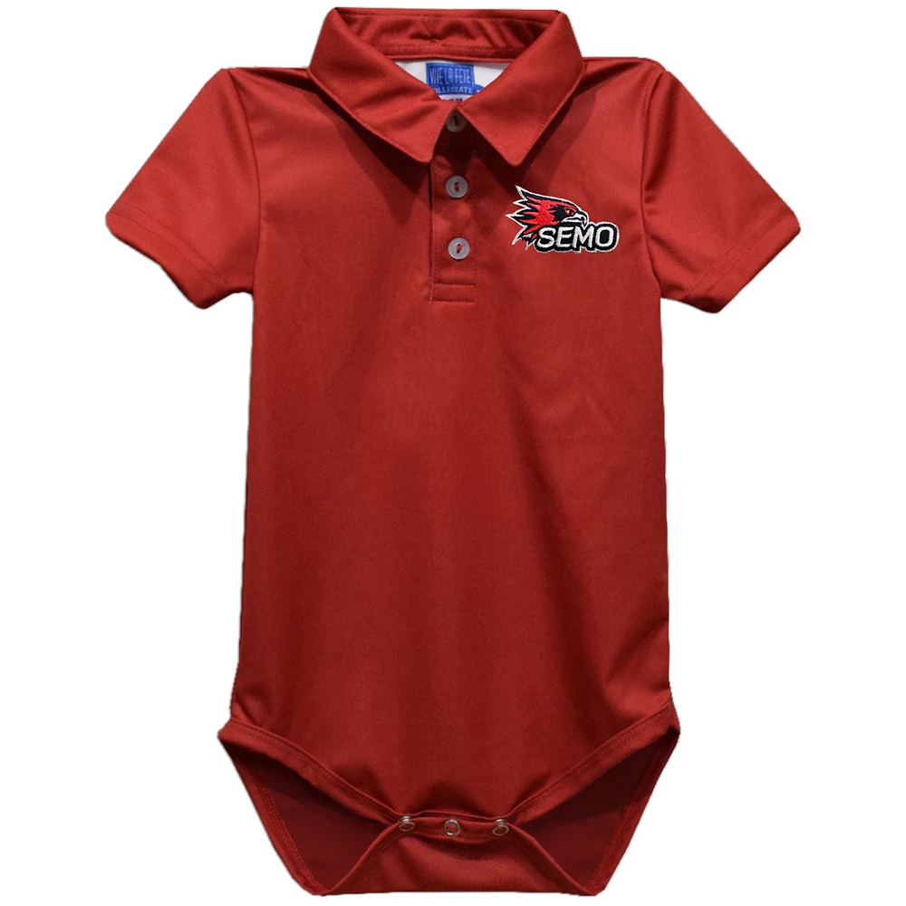 Infant Vive La Fete Red SEMO Redhawks Polo Bodysuit