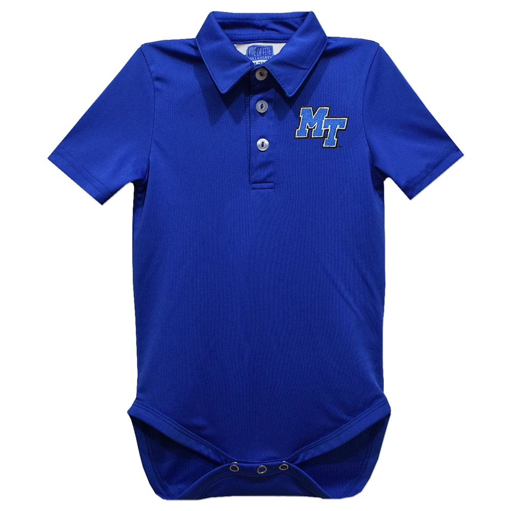 Infant Vive La Fete Royal MTSU Blue Raiders Polo Bodysuit