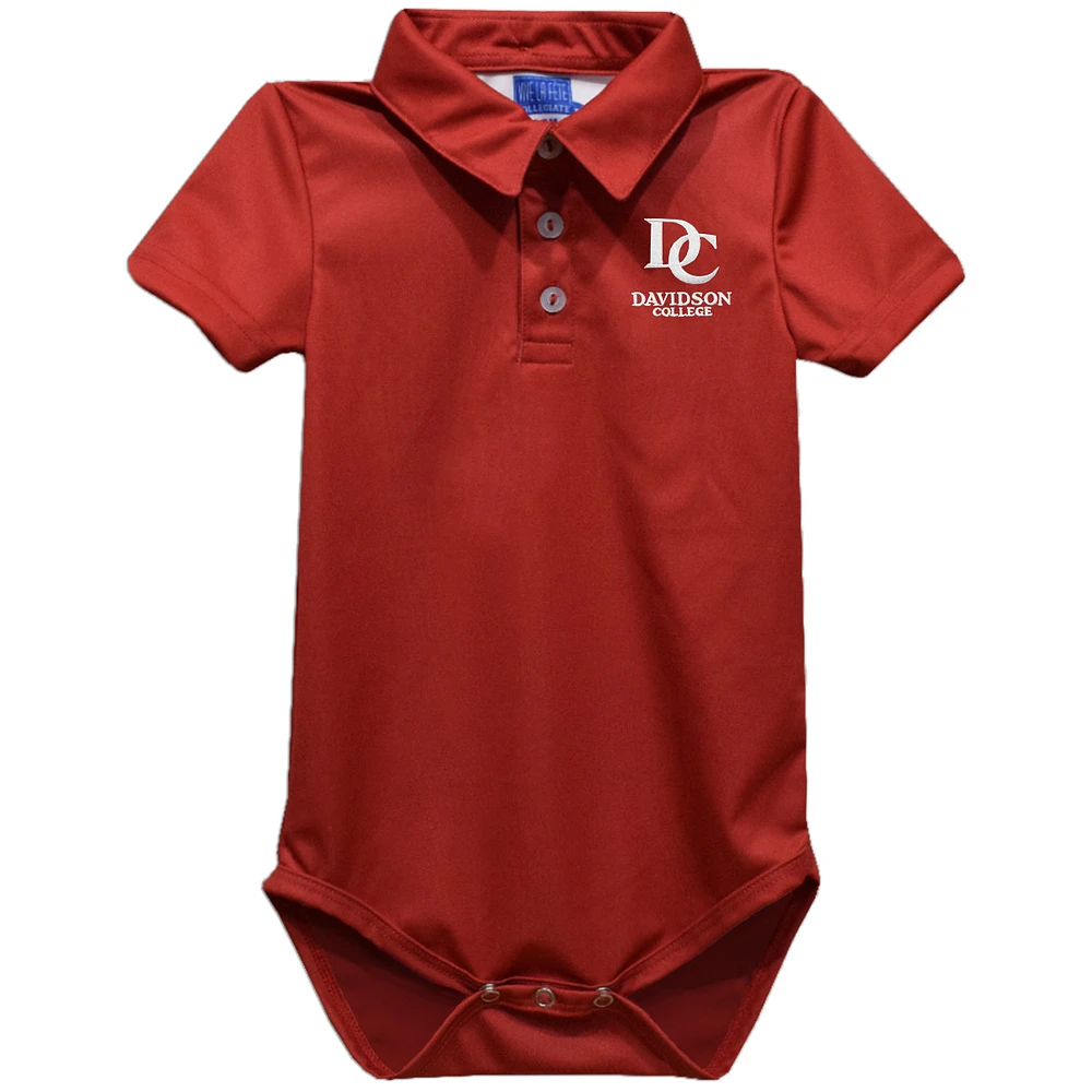 Infant Vive La Fete Red Davidson Wildcats Polo Bodysuit