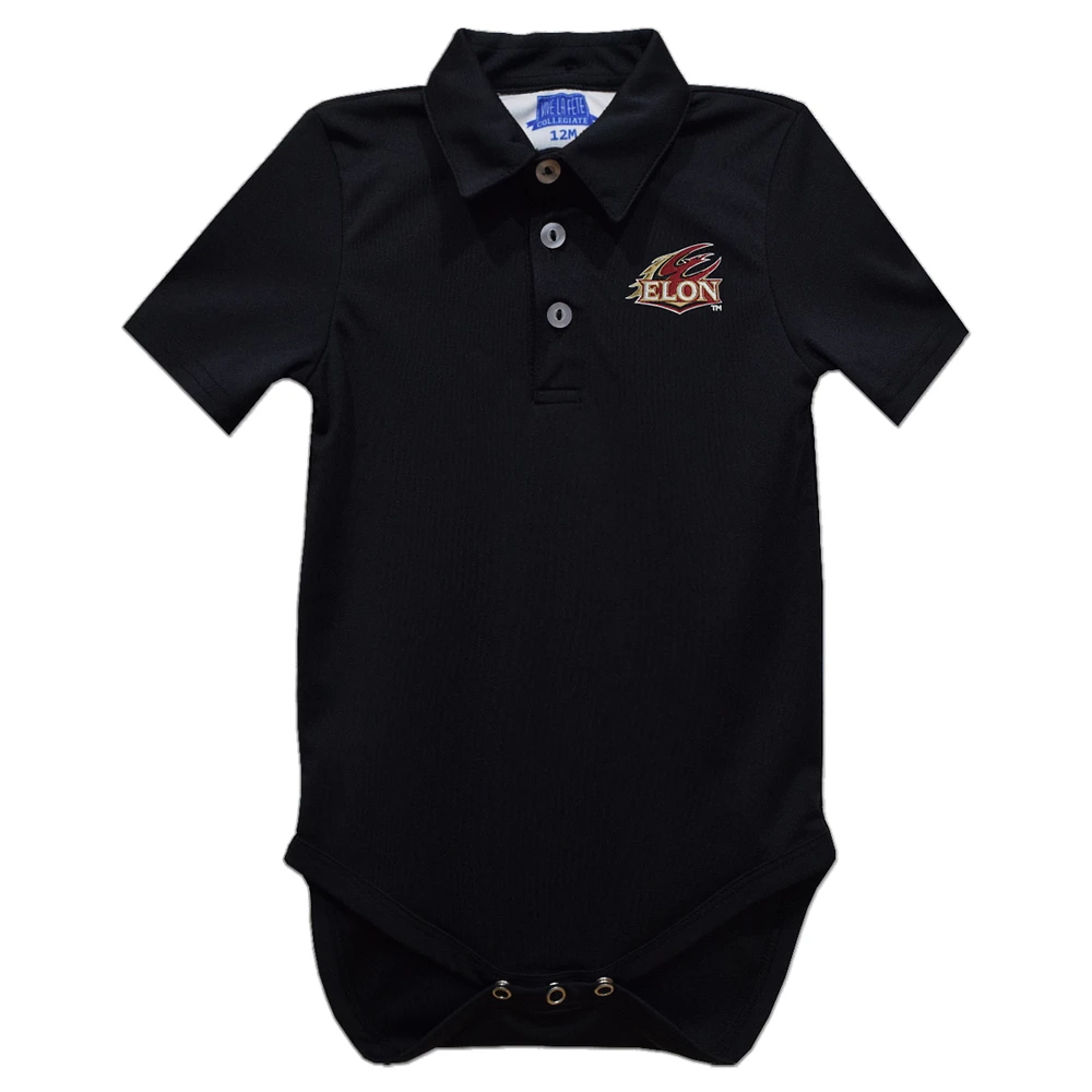 Infant Vive La Fete Black Elon Phoenix Polo Bodysuit