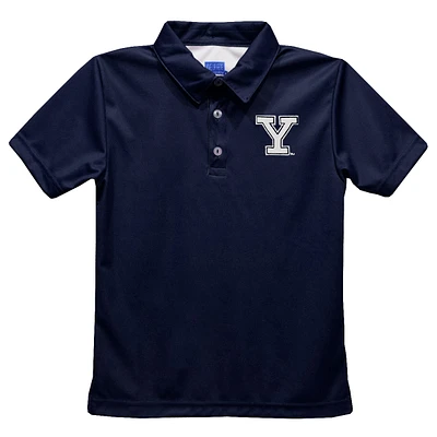 Youth Vive La Fete Navy Yale Bulldogs Solid Polo