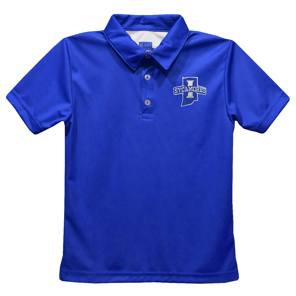 Youth Vive La Fete Royal Indiana State Sycamores Solid Polo