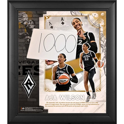A'ja Wilson Las Vegas Aces Framed 15" x 17" Single Season Scoring Record Collage