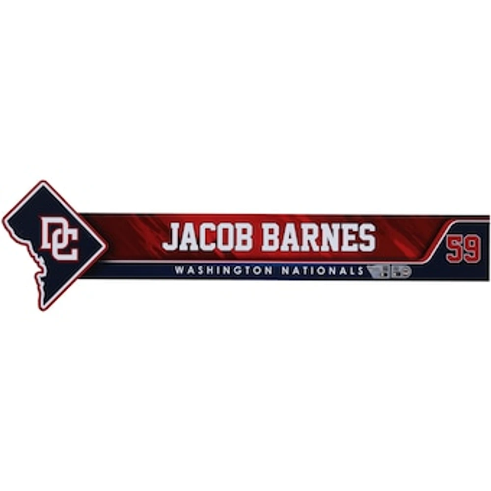 Jacob Barnes Washington Nationals Player-Issued #59 Nameplate from the 2024 MLB Season