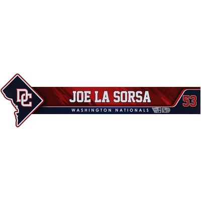 Joe LaSorsa Washington Nationals Player-Issued #53 Nameplate from the 2024 MLB Season