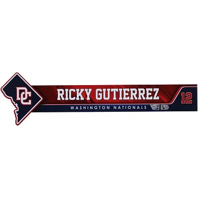 Ricky Gutiérrez Washington Nationals Player-Issued #12 Nameplate from the 2024 MLB Season