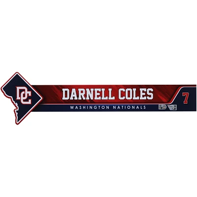 Darnell Coles Washington Nationals Player-Issued #7 Nameplate from the 2024 MLB Season