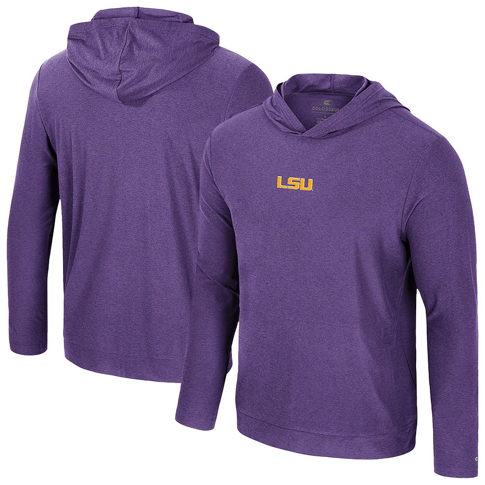 Men's Colosseum Purple LSU Tigers Long Sleeve T-Shirt Hoodie