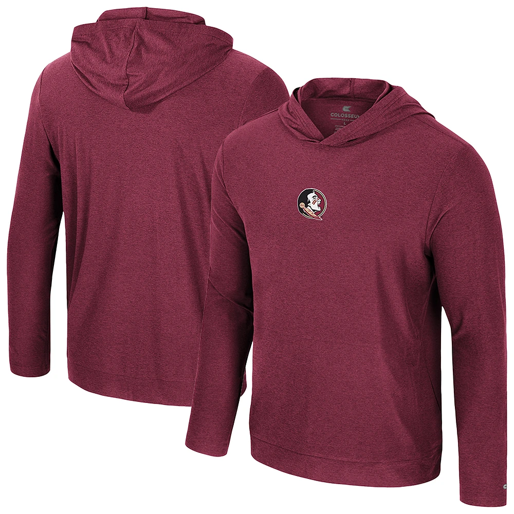 Men's Colosseum Garnet Florida State Seminoles Long Sleeve T-Shirt Hoodie