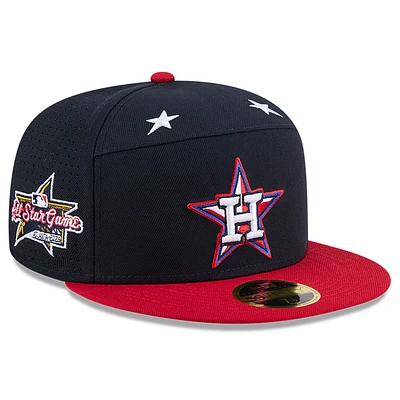 Men's New Era Navy/Red Houston Astros 2025 MLB All-Star Game Workout Side Patch 59FIFTY Fitted Hat