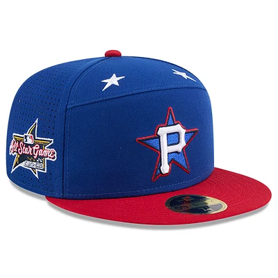 Men's New Era Blue/Red Pittsburgh Pirates 2025 MLB All-Star Game Workout Side Patch 59FIFTY Fitted Hat