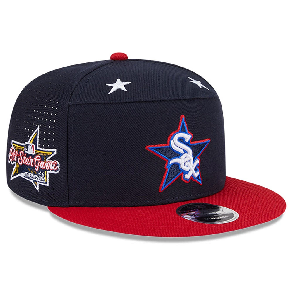 Men's New Era Navy/Red Chicago White Sox 2025 MLB All-Star Game Workout Side Patch 9FIFTY Snapback Hat