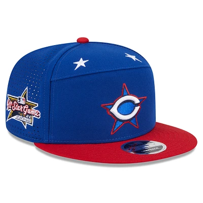 Men's New Era Blue/Red Cincinnati Reds 2025 MLB All-Star Game Workout Side Patch 9FIFTY Snapback Hat