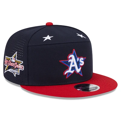Men's New Era Navy/Red Athletics 2025 MLB All-Star Game Workout Side Patch 9FIFTY Snapback Hat