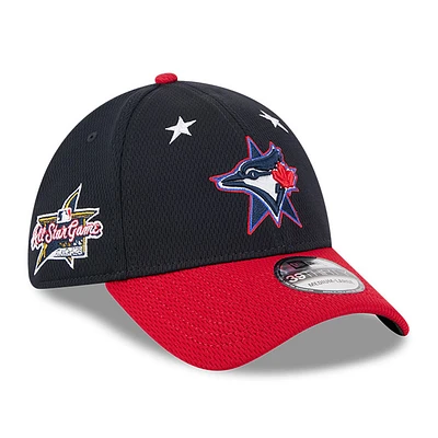 Men's New Era Navy/Red Toronto Blue Jays 2025 MLB All-Star Game Workout 39THIRTY Flex Hat