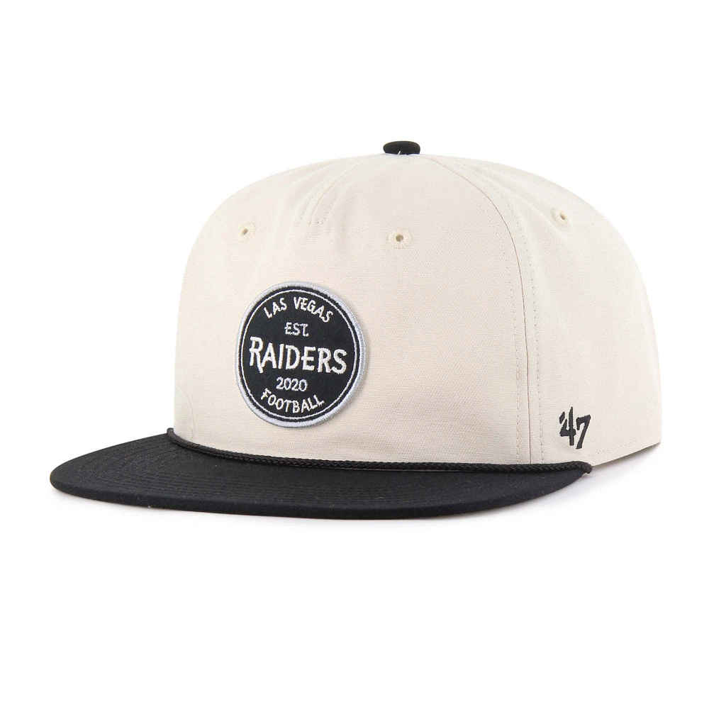 Men's '47 Natural Las Vegas Raiders Payson Captain Adjustable Hat