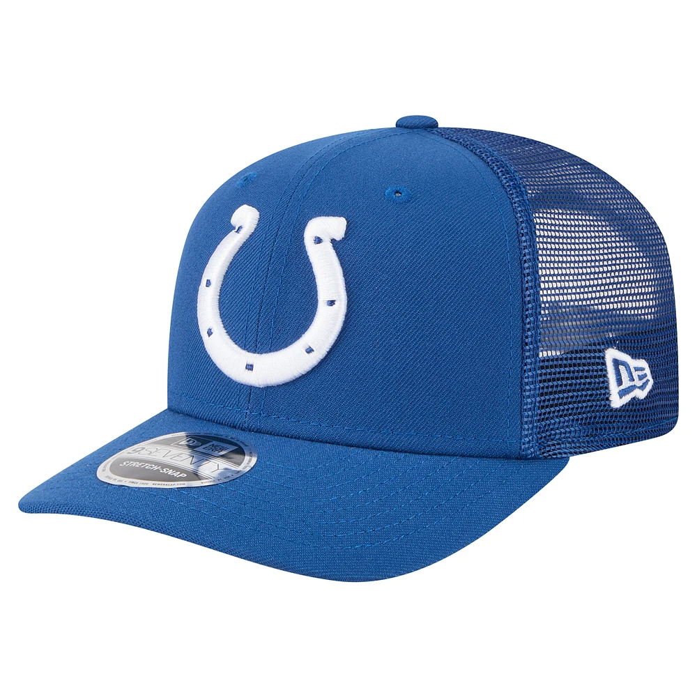 Men's New Era Royal Indianapolis Colts Team Collection 9SEVENTY Stretch-Snap Adjustable Hat
