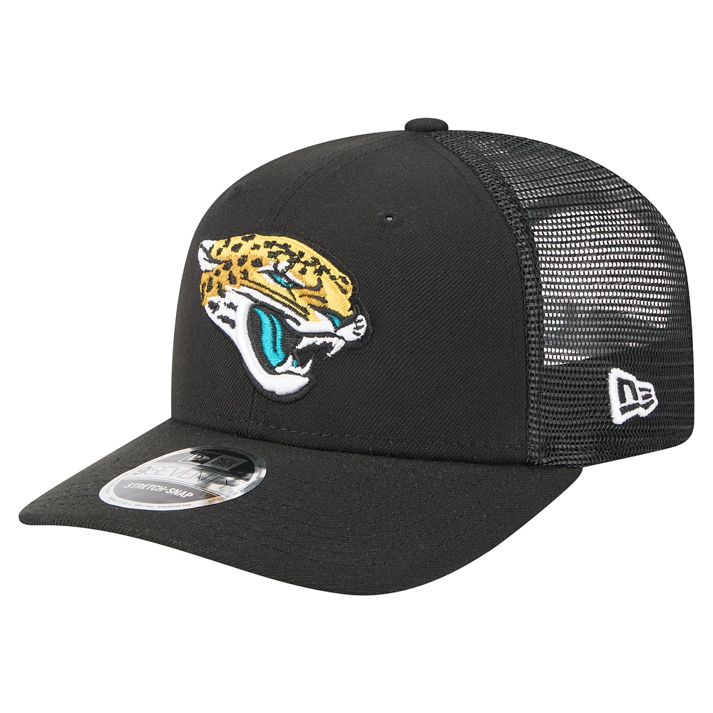 Men's New Era Black Jacksonville Jaguars Team Collection 9SEVENTY Stretch-Snap Adjustable Hat