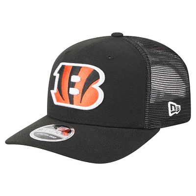 Men's New Era Black Cincinnati Bengals Team Collection 9SEVENTY Stretch-Snap Adjustable Hat