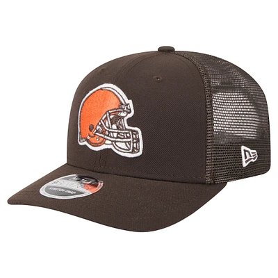 Men's New Era Brown Cleveland Browns Team Collection 9SEVENTY Stretch-Snap Adjustable Hat