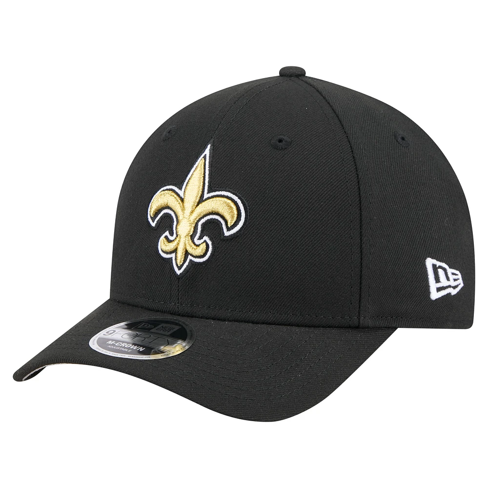 Men's New Era Black New Orleans Saints Team Collection 9FORTY M-Crown Adjustable Hat