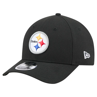 Men's New Era Black Pittsburgh Steelers Team Collection 9FORTY M-Crown Adjustable Hat