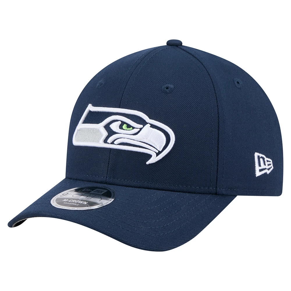 Men's New Era College Navy Seattle Seahawks Team Collection 9FORTY M-Crown Adjustable Hat