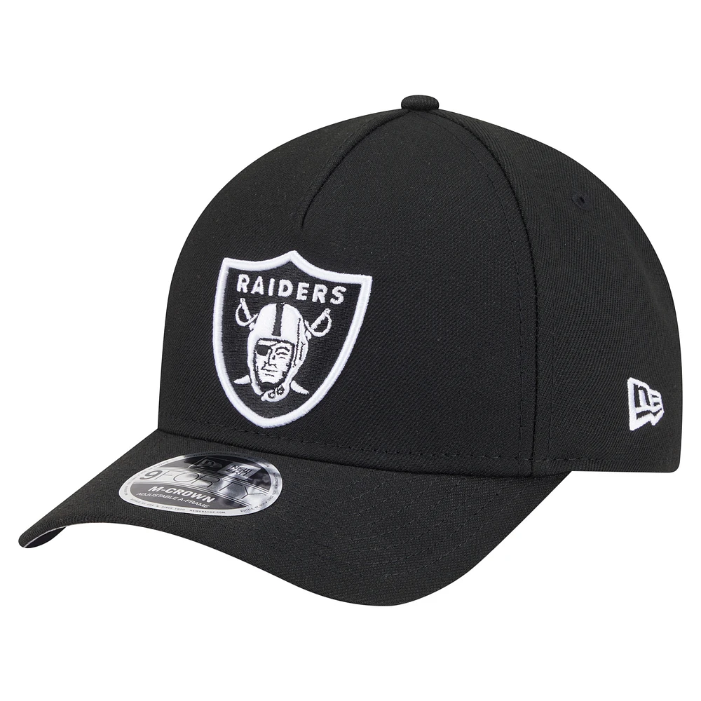 Men's New Era Black Las Vegas Raiders Team Collection 9FORTY M-Crown A-Frame Adjustable Hat