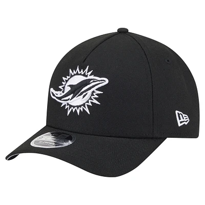 Men's New Era Black Miami Dolphins Team Collection 9FORTY M-Crown A-Frame Adjustable Hat