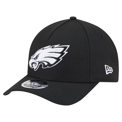 Men's New Era Black Philadelphia Eagles Team Collection 9FORTY M-Crown A-Frame Adjustable Hat