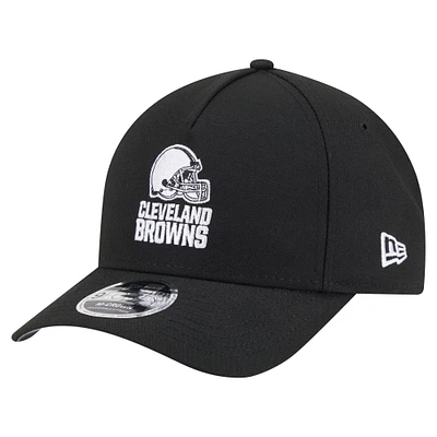 Men's New Era Black Cleveland Browns Team Collection 9FORTY M-Crown A-Frame Adjustable Hat
